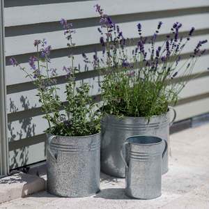 Jardinière en acier galvanisé, pot à fleurs en métal côtelé, bac de jardin rustique pour la décoration de la maison et du patio - Product Image 5