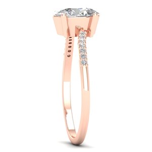 Bagues de fiançailles REYES personnalisables en argent sterling 925, coupe ovale, 1,3 carat, moissanite, fabrication artisanale, certifiées GRA, bijoux fins - Product Image 3