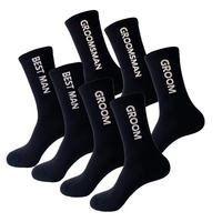 Chaussettes amusantes personnalisées pour les demoiselles d'honneur - Cadeaux de fête de mariage pour le marié, le témoin, les demoiselles d'honneur, chaussettes en coton 100%