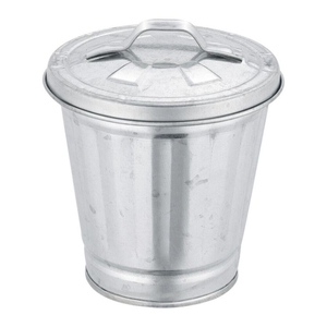 Poubelle ronde en fer galvanisé, simple et créative, pour la maison, le jardin, l'intérieur et l'extérieur, couleur personnalisable. - Product Image 6