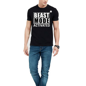 T-shirt imprimé sérigraphié en coton confortable à manches courtes, idéal pour un usage quotidien et un style urbain moderne - Product Image 3