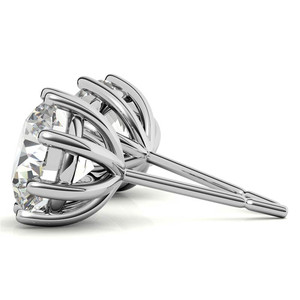 Classic 18k SOLID Gold Diamond <b>Earring</b> With Labgrown Diamond Three Prong Setting <b>Earring</b> <b>Fine</b> Jewelry For Gifting <b>Earring</b> - Product Image 3
