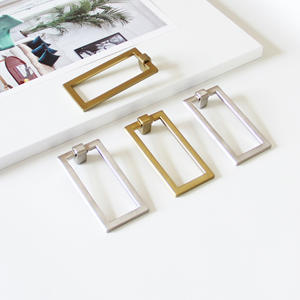 Modern Rectangular Open Frame Zinc Alloy Cabinet Pull Handle Minimalist Luxury Drawer Knob Kitchen Dining <b>Wardrobe</b> Dresser - Product Image 2