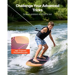 Tavola da Wakesurf da 45 Pollici con Anima in Schiuma EPS e Pad Antiscivolo in EVA, Tavola da Wake Surf Resistente ai Raggi UV per Giovani, Accessorio per Sport Acquatici - Product Image 6