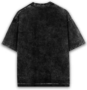 เสื้อยืดเจอร์ซีย์หนาสำหรับผู้ชาย ทรงบ็อกซี่ฟิต ล้างสีแบบแอซิดวอช สไตล์เรโทรสตรีทแวร์ พิมพ์ลาย ขายตรงจากโรงงาน - Product Image 1