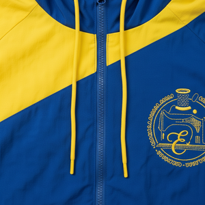 <b>Men</b> Color Blocking Tracksuit Set Hooded Windbreaker <b>Jacket</b> Shorts Breathable Polyester Sporty Casual Wear Front Embroidery - Product Image 6