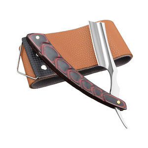 Best Selling Reusable Stainless Steel Wood Handle <b>Straight</b> Shaving <b>Razors</b> Made in Pakistan Low MOQ Durable High Quality - Product Image 1