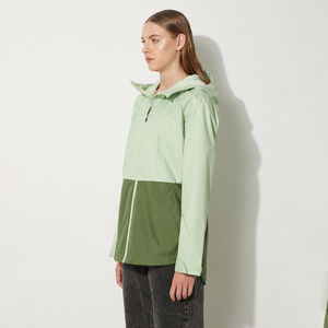<b>Women</b> Hooded Color Blocked <b>Jacket</b> Full Sleeve Zipper Closure Lightweight Waterproof Minimalist <b>Spring</b> Outerwear - Product Image 3