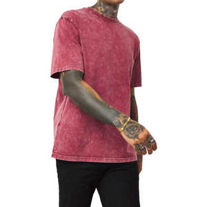 Camiseta de Diseño Nuevo con Lavado Ácido, Camiseta de la Mejor Calidad para Hombre, Color Sólido, Talla Grande, Camiseta Lisa con Lavado Ácido - Product Image 1