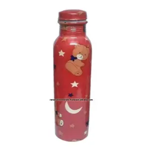 Top Selling Wholesale Multi Color Copper Water Bottle Outer Enamel Print For Healthy Living At Best Price from Supplier