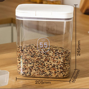 Kitchen storage <b>containers</b> Food Storage <b>Container</b> with <b>Lid</b> Transparent Dry Goods Bin for Rice - Product Image 4