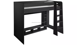<b>Wooden</b> Furniture Kids Bed with Ladder Black Bunk Bed Gaming <b>High</b> <b>Sleeper</b> Ardena Modern Bedding Furniture Indonesia - Product Image 2