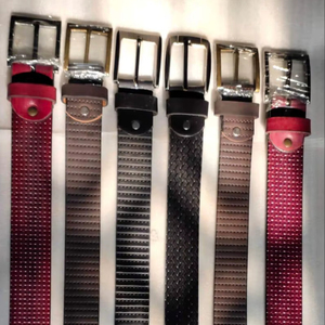 Nouvel Arrivage Ceinture Homme en Cuir Pleine Fleur Style Décontracté Couleur Unie Boucle Ardillon en Alliage Rectangulaire Durable Moulage Monobloc - Product Image 3