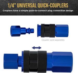12-teiliges 1/4-Zoll-NPT-Innengewinde-Industrie-Luftstecker-Set, Schnellanschluss-Armaturen für Kompressor, Spritzpistole, Schleifer, Druckluftwerkzeuge - Product Image 3