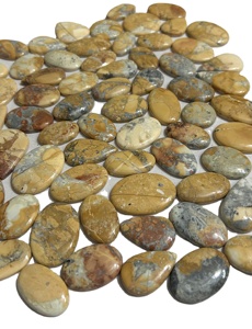 พลอยมัลิกาโนแจสเปอร์ธรรมชาติ เกรด AAA+ ทรงหลังเบี้ย พร้อมใบรับรองจากผู้เชี่ยวชาญสำหรับการทำเครื่องประดับ - Product Image 3