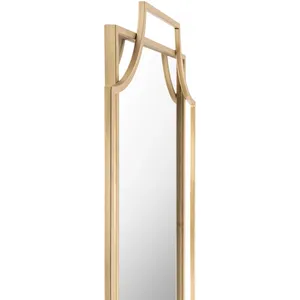 Modern Gold Plated Framed <b>Wall</b> <b>Mirror</b> Abstract Geometric Design Entryway Home Decor Single Piece - Product Image 6