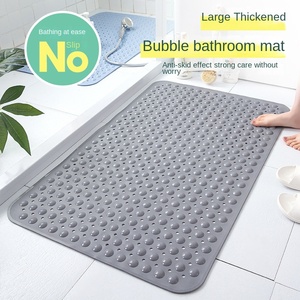 Minimalist Rectangle TPE Bath Mat With Rubber Backing Anti Slip Solid Color For Bathroom <b>Floor</b> Color For Bathroom <b>Floor</b> - Product Image 5