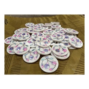 No.1 Quality Indian Manufacturer In Best Price <b>Range</b> Pink Mother Of Pearl Round Mirrors For Wholesale - Product Image 1