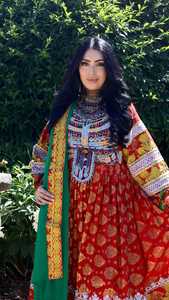 Vestido Afgano Kuchi de Diseño Vintage, Hecho a Mano, Tradicional, Tribal, Bordado, para Mujer, Vestido Afgano Kuchi para Festivales, Cultura Pashtun - Product Image 2