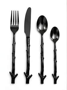 Juego de Cubiertos de Acero Inoxidable con Acabado Negro para Uso en el Hogar, Restaurantes y Hoteles, al por Mayor - Product Image 5