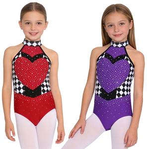 ชุดแสดงเต้นรำลีริคอลสำหรับเด็กผู้หญิงอายุ 6-16 ปี ชุดคอสตูมราชินีหัวใจ บอดี้สูทจั๊มสูท สำหรับงานคอสเพลย์ ชุดเต้นรำสมัยใหม่ - Product Image 1