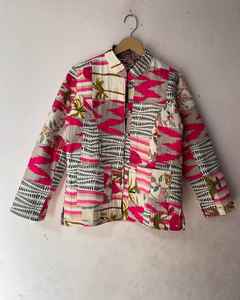 Wholesale Designer Reversible Cotton Jackets Indian Hand Block Print Kantha Jackets Patchwork <b>Quilted</b> <b>Floral</b> Autumn Jackets - Product Image 4