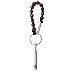 Latest Dark Wood Beads Short Keychain Bracelet Strong Rope <b>Key</b> Holder Classic <b>Car</b> Keyring Minimal Fashion Accessory - Product Image 1