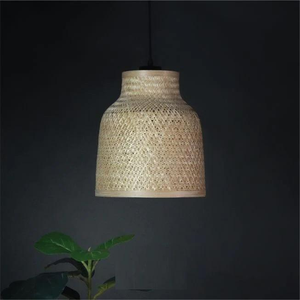 Lámpara Colgante Hecha a Mano de Alta Calidad, de Mimbre y Bambú, para Decoración de Sala de Estar u Hotel, Base E26 - Product Image 3
