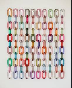 FAIZA CRAFT - Decoración de Pared de Eslabones de Cadena Transparentes de Resina de Colores, Estilo Moderno, Hecha a Mano, de Lujo, para el Hogar, Regalo de Cumpleaños o Diwali - Product Image 5