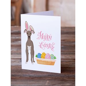 Whimsical Italian Greyhound <b>Easter</b> Greeting <b>Cards</b> <b>Pack</b> 8 Blank Note <b>Cards</b> Envelopes A7 Size 5x7 for Personal Use Holiday Cheer - Product Image 2