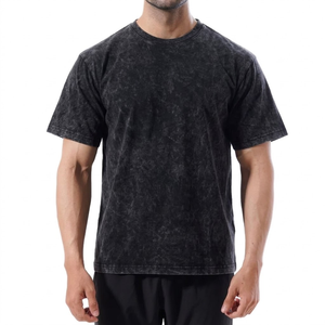 T-shirt imprimé surdimensionné en coton tricoté pour homme, style hip-hop, 200 GSM, design personnalisé, mode streetwear américaine, vente chaude - Product Image 6