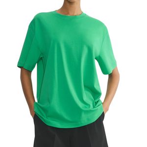 T-shirt en coton pour femme, coupe ample décontractée, manches courtes, col rond, streetwear, fabricant OEM ODM, vente en gros personnalisée - Product Image 1