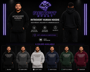 Introvert Human Schwarzer Grafik-Hoodie Herren Schwergewichts-Fleece Pullover Streetwear Sweatshirt Individuell Bedruckte Lässige Kapuzenkleidung - Product Image 4