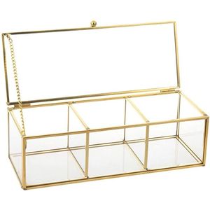 Vintage Brass Gold Glass Jewelry <b>Box</b> Large Decorative Keepsake <b>Box</b> Wedding Card Holder Preserved <b>Flower</b> <b>Box</b> Desk Organizer <b>Box</b> - Product Image 5