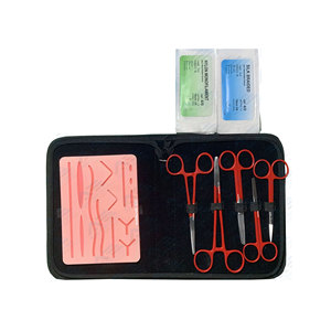 Kit de sutura de recursos de ciencia quirúrgica para estudiantes de medicina, almohadilla de sutura grande, suministros de enseñanza de acero inoxidable, instrumentos médicos - Product Image 1