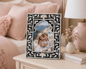 Handcrafted Bone Wood Inlay <b>Picture</b> <b>Frame</b>: Handcrafted Camel Bone For Display - Product Image 4
