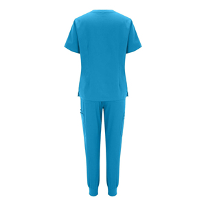 Ensembles de blouses médicales tissées de haute qualité pour femmes, col en V, manches courtes, pour usage hospitalier, salon de beauté, spa, infirmières - Product Image 2