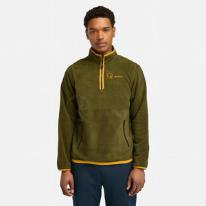 Classic Everyday Comfort Cotton Blended <b>Men</b> <b>Half</b> <b>Zip</b> Polar Fleece <b>Jacket</b> Durable Soft Winter Layer Wear - Product Image 3