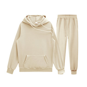 Nouvel ensemble de survêtement sportif en polyester 280g de haute qualité pour hommes, respirant, avec sweat à capuche et pantalon, logo imprimé, OEM - Product Image 3