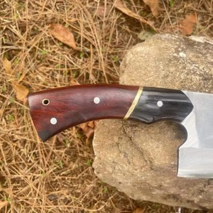 Couteau à découper artisanal en acier inoxydable, couteau de boucher et de chef avec manche en bois d'olivier, couteau à découper pour la viande - Product Image 2