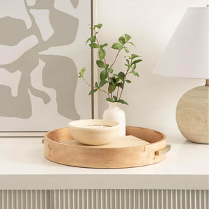 Large Wooden Serving Tray with Strong Raised <b>Border</b> for Family Meals, Party Catering, Buffet Food <b>Display</b> - Product Image 4