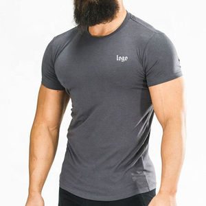 Custom 100% Cotton Men's Gym Fitness T-Shirts-Anti-Wrinkle Quick Dry Breathable Wholesale Sports Training Tee - Product Image 1