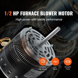 Motore per Ventilatore da Forno 208/230V 1/2HP, 5 Velocità, Rotazione CW/CCW, Telaio 48, Lunghezza Albero 3.4'', Capacità 7.5 F/450V - Product Image 2