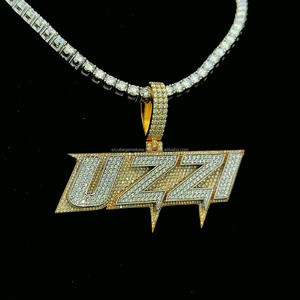 จี้อัญมณีเงินแท้925เพชรโมอิสขนาด1.5*3นิ้วสำหรับวันครบรอบ - Product Image 3