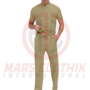 Men's Casual Summer <b>Tracksuit</b> Two Piece Sportswear Soft Comfortable Short Sleeve T Shirt And Pants Set for Everyday Wear - Product Image 3