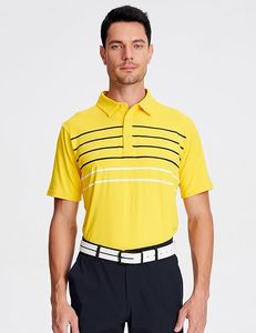Chemise de golf rayée pour homme, tissu respirant et à séchage rapide, polos de sport - Product Image 2