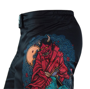 Shorts de combat MMA sublimés pour hommes, motif démon japonais Oni, shorts de grappling, shorts de kickboxing, vente en gros OEM - Product Image 6
