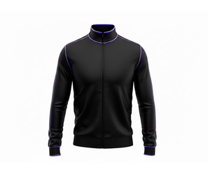 Veste en polyester à fermeture éclair intégrale avec design personnalisé par sublimation, vêtements de course et de fitness, chaude, respirante, séchage rapide |   Tailles Hommes Femmes Jeunes - Product Image 4