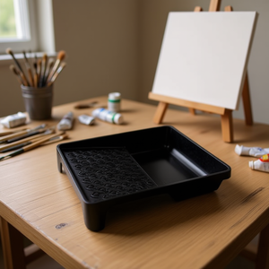 Boîte à peinture en plastique noir de 22 cm, Palette de peintre - Product Image 3