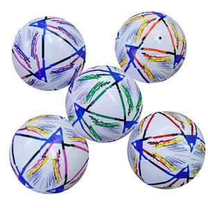 Ballon de football Lawd Sports, motif blanc bleu vert, taille 5, durable, léger, écologique, emballage en sac OPP - Product Image 5